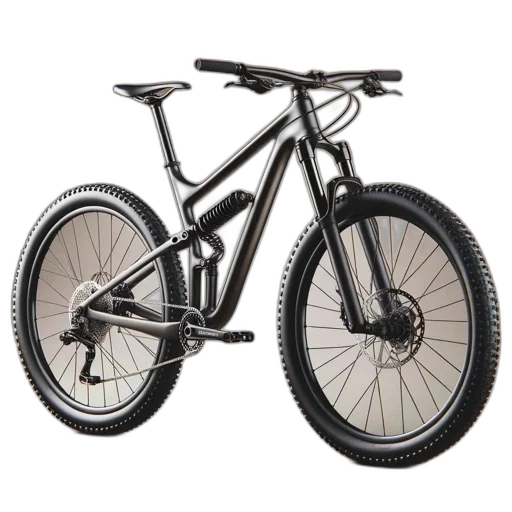 sleek, modern, mountain, bike transparent PNG cut-out