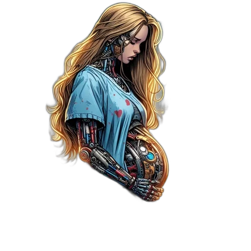 dress, jewelry, hair, comic book art transparent PNG cut-out