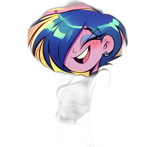hair, umbrella, hat, staff transparent PNG cut-out