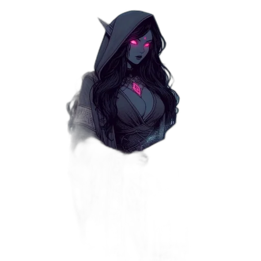 mask, dress, creature, staff transparent PNG cut-out