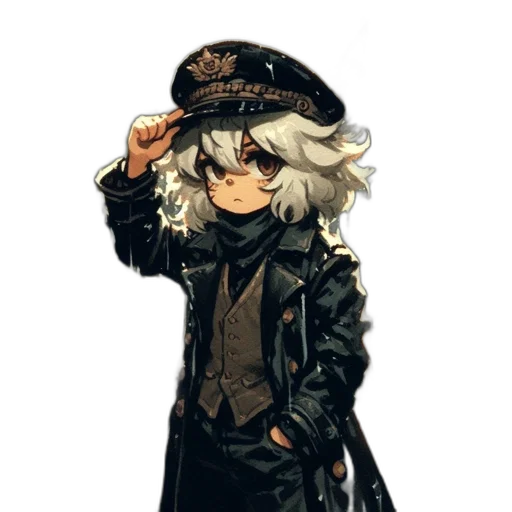 hat, staff, jacket, mask transparent PNG cut-out