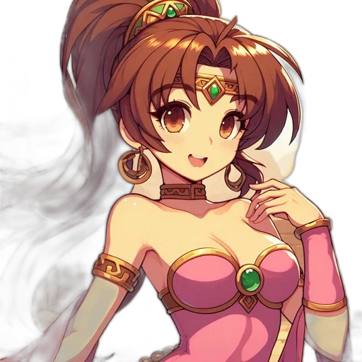dress, staff, jewelry, crown transparent PNG cut-out