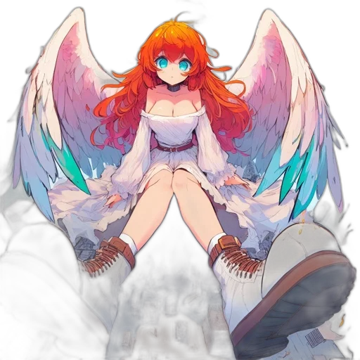 dress, dragon, staff, creature transparent PNG cut-out