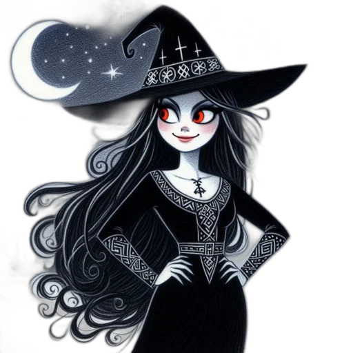 hat, dress, staff, mask transparent PNG cut-out