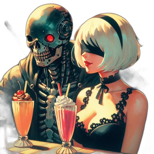 robot, cyberpunk, comic book art, concept art transparent PNG cut-out