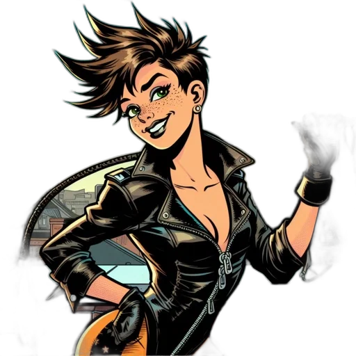 jacket, staff, comic book art, cartoon transparent PNG cut-out