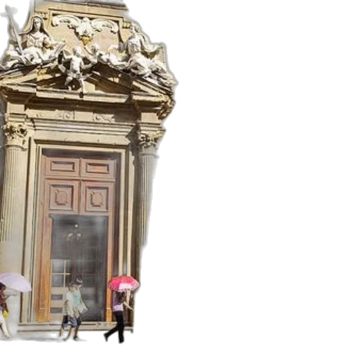 umbrella, building, staff, 3d render transparent PNG cut-out