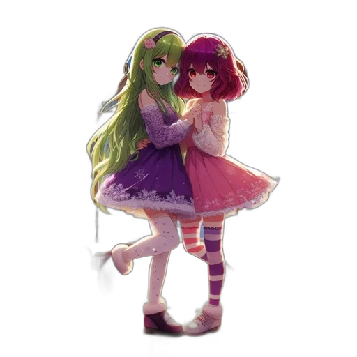 dress, creature, pixel art, watercolor transparent PNG cut-out