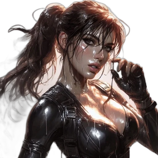 comic book art, concept art, cyberpunk, fantasy art transparent PNG cut-out