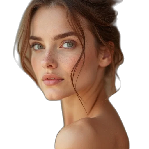 face, jewelry, hair, dress transparent PNG cut-out
