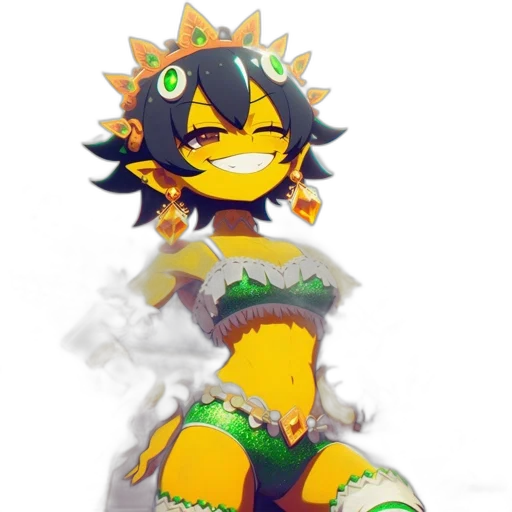 creature, dragon, mask, staff transparent PNG cut-out