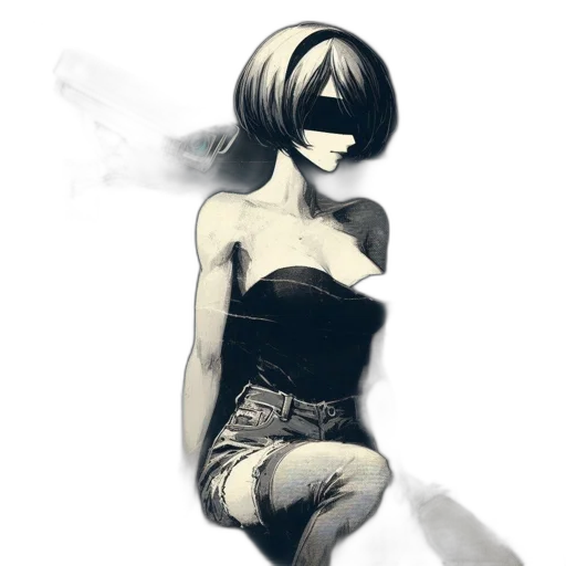 dress, mask, weapon, face transparent PNG cut-out