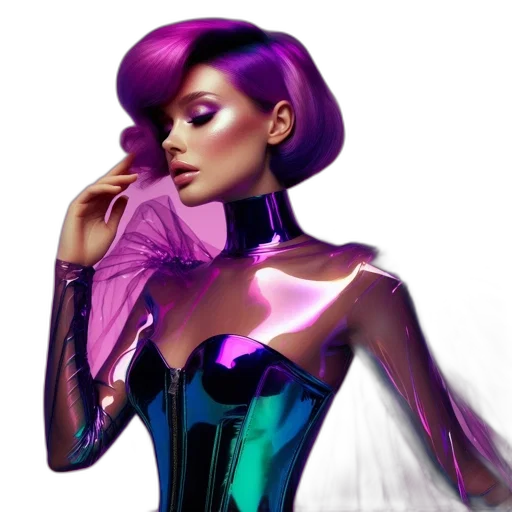 jewelry, dress, cyberpunk, concept art transparent PNG cut-out