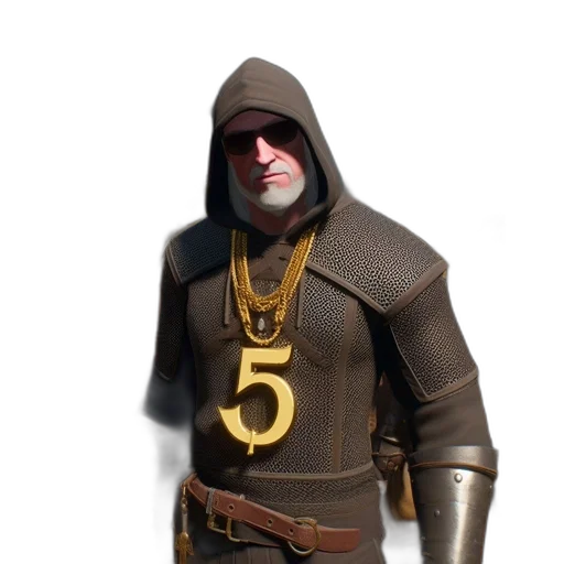 jacket, staff, mask, sword transparent PNG cut-out