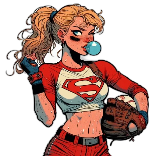 comic book art, cartoon, concept art, red transparent PNG cut-out