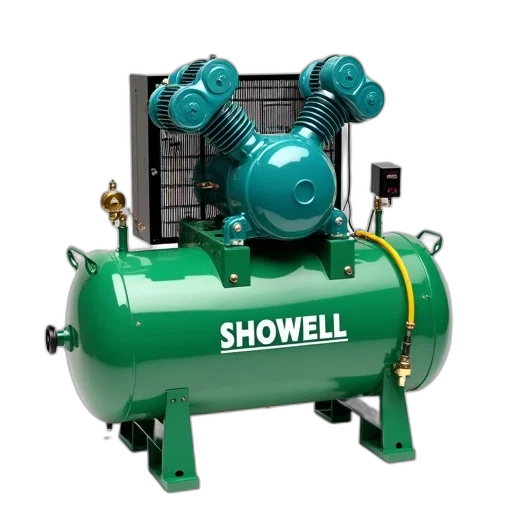 green, industrial, air, compressor transparent PNG cut-out
