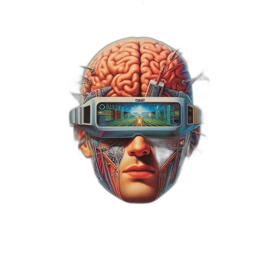 robot, face, mask, cyberpunk transparent PNG cut-out