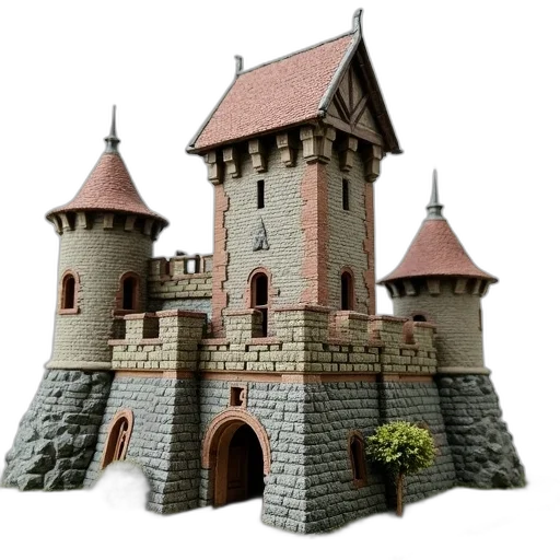 building, crown, 3d render, concept art transparent PNG cut-out