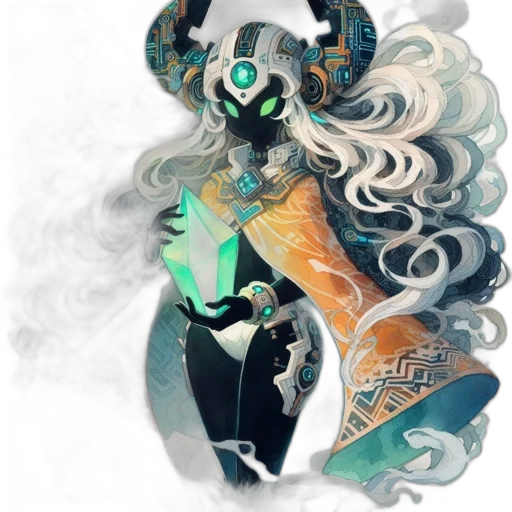 mask, dragon, staff, creature transparent PNG cut-out