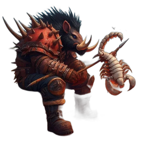 creature, dragon, weapon, staff transparent PNG cut-out