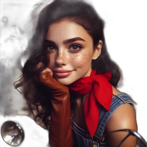 face, dress, jewelry, flower transparent PNG cut-out