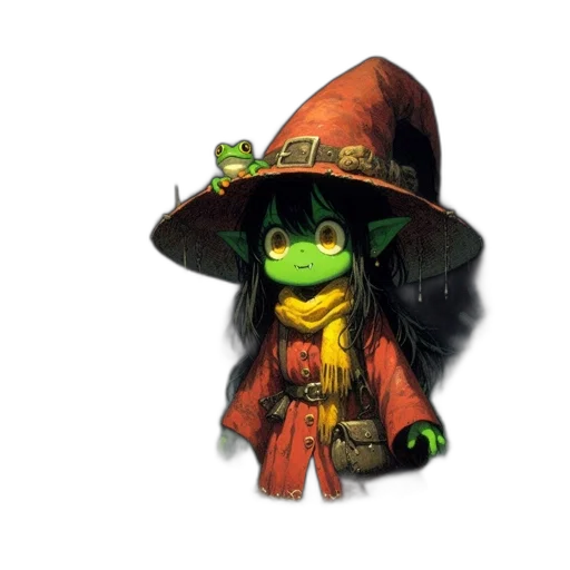 hat, staff, dragon, creature transparent PNG cut-out