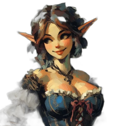 dress, face, crown, fantasy art transparent PNG cut-out