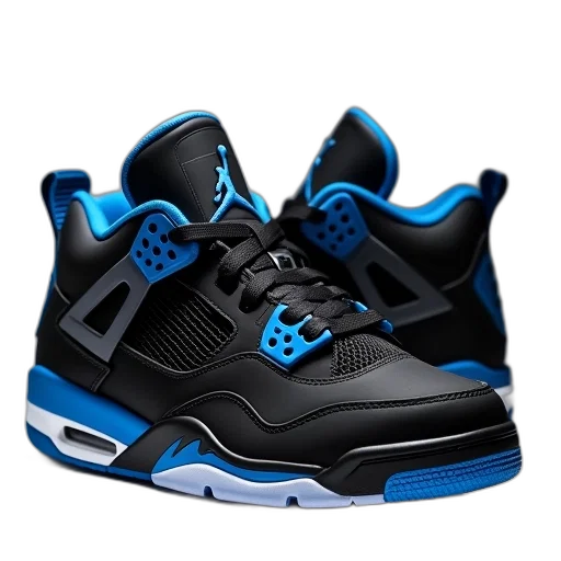 shoes, 3d render, blue, jordan transparent PNG cut-out