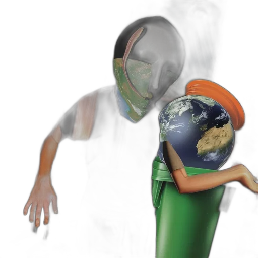 mask, robot, creature, staff transparent PNG cut-out