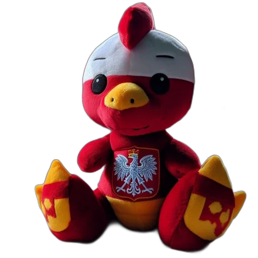 red, plush, creature, wings transparent PNG cut-out