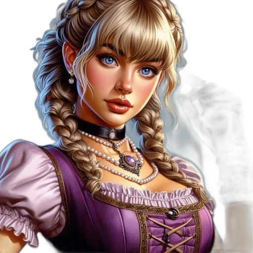 face, staff, jewelry, dress transparent PNG cut-out