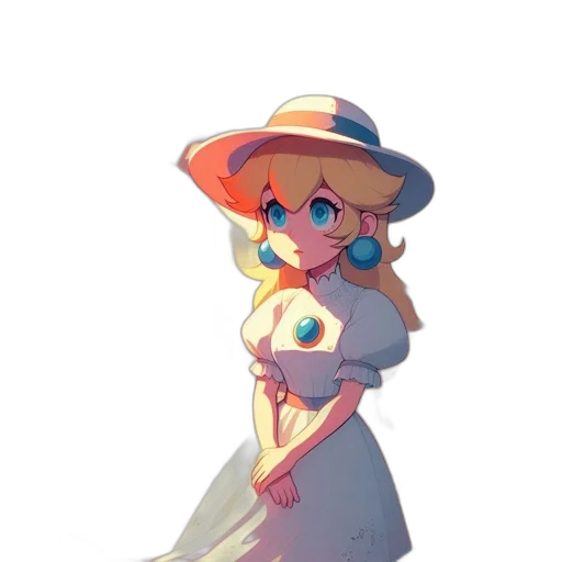 dress, hat, staff, crown transparent PNG cut-out