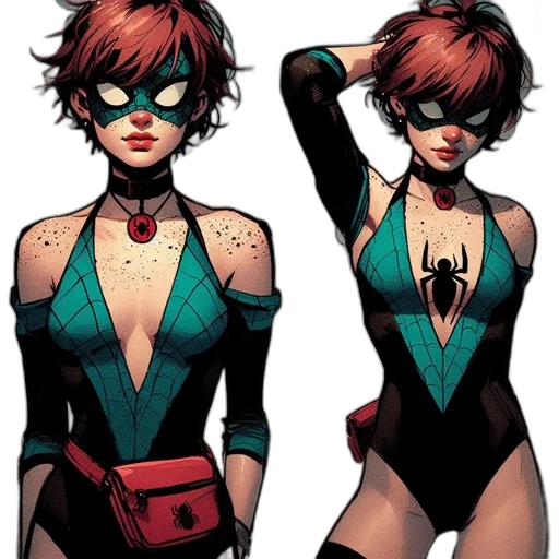 comic book art, concept art, cyberpunk, cartoon transparent PNG cut-out