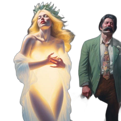 concept art, fire, two, individuals transparent PNG cut-out