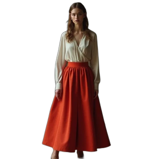 dress, earth tones, red, monochrome transparent PNG cut-out