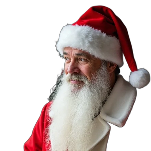 hat, person, white, beard transparent PNG cut-out