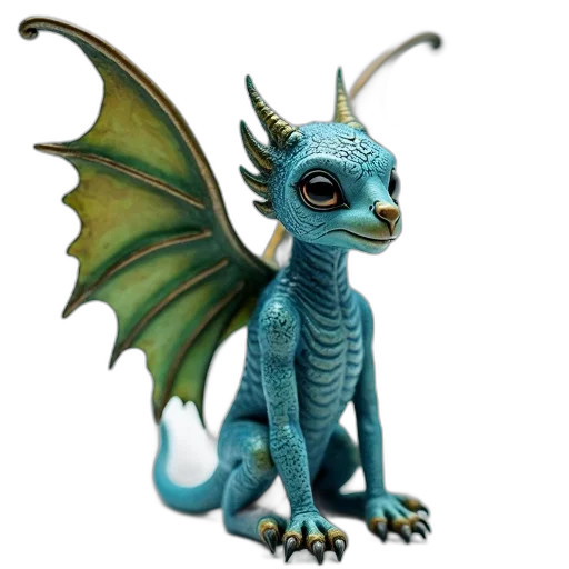dragon, creature, animal, staff transparent PNG cut-out