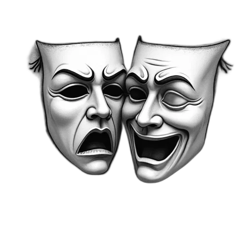 mask, face, concept art, sketched transparent PNG cut-out