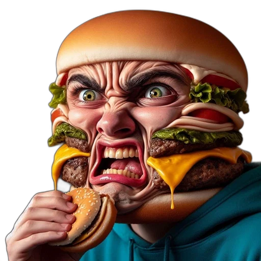 food, face, creature, animal transparent PNG cut-out