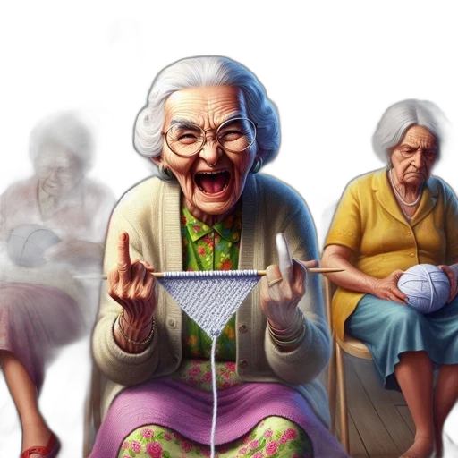 concept art, photorealistic, assembly, elderly transparent PNG cut-out