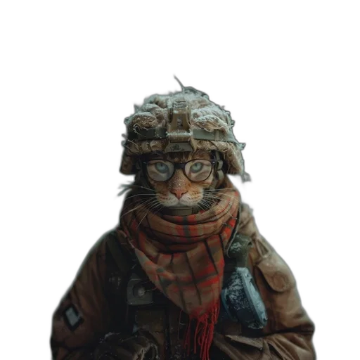 animal, jacket, staff, mask transparent PNG cut-out