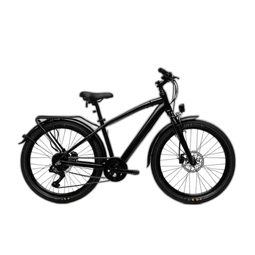 black, bicycle, sleek, design transparent PNG cut-out