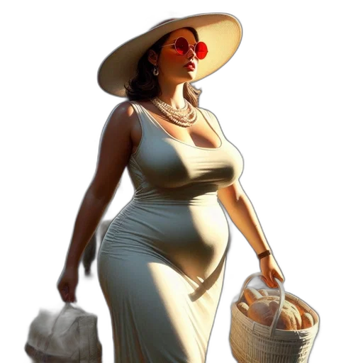 dress, hat, jewelry, food transparent PNG cut-out