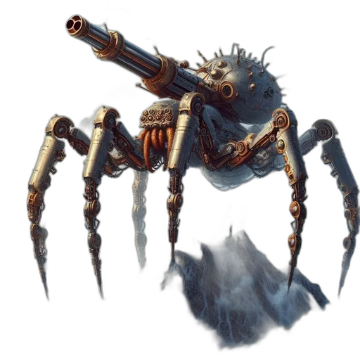 creature, weapon, robot, concept art transparent PNG cut-out