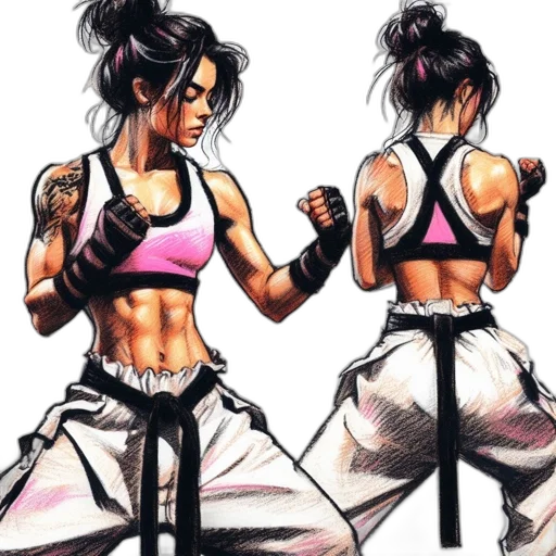 concept art, comic book art, anime, watercolor transparent PNG cut-out