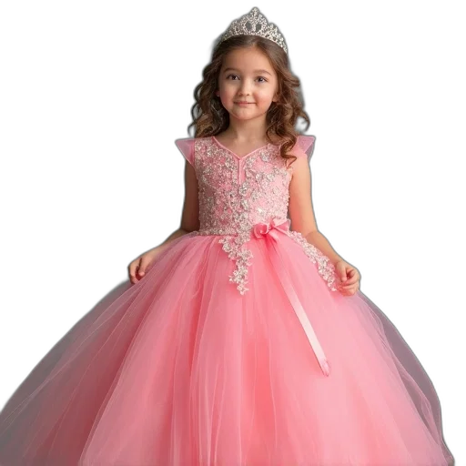 dress, crown, photorealistic, cute transparent PNG cut-out