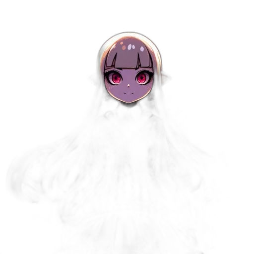 creature, mask, dress, hair transparent PNG cut-out