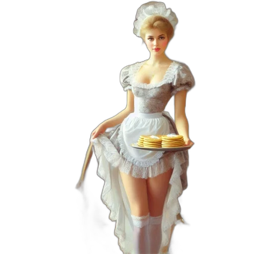 dress, food, jewelry, staff transparent PNG cut-out