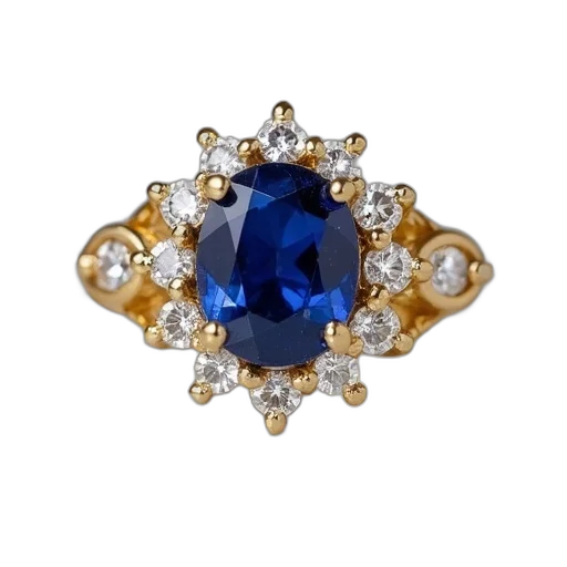 jewelry, crown, blue, 18k transparent PNG cut-out