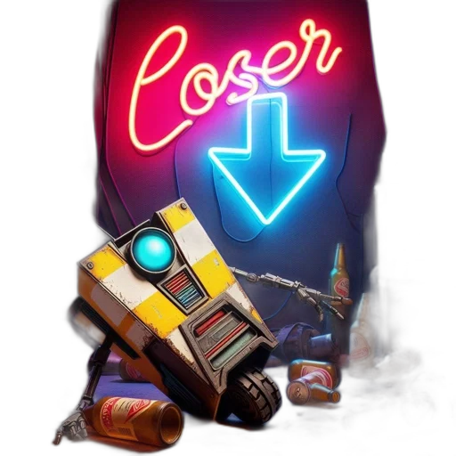 robot, concept art, cyberpunk, pixel art transparent PNG cut-out